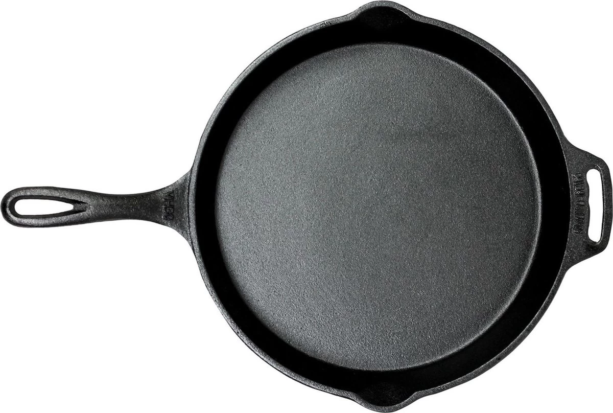 Valhal Outdoor Skillet / Koekenpan Met Steel - Gietijzer, Diameter 30cm - VH30 - Afbeelding 9