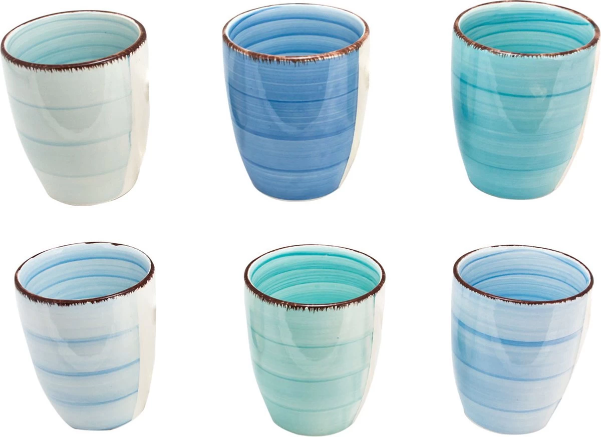 Studio Tavola Bekers Ocean Blue 160 Ml - 6 Stuks - Afbeelding 3