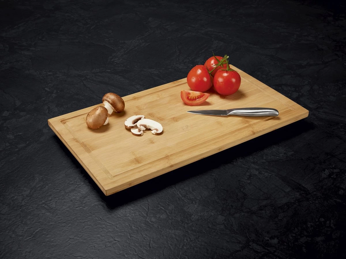 Set Snijplanken Masterchef - 3 Delig + 3 Delig Messenset - Bamboo Luxe Design - Duurzaam Hout - Keuken - Wonen - Cadeau Chef - Kook Gadget - Paas Cadeau - Afbeelding 2