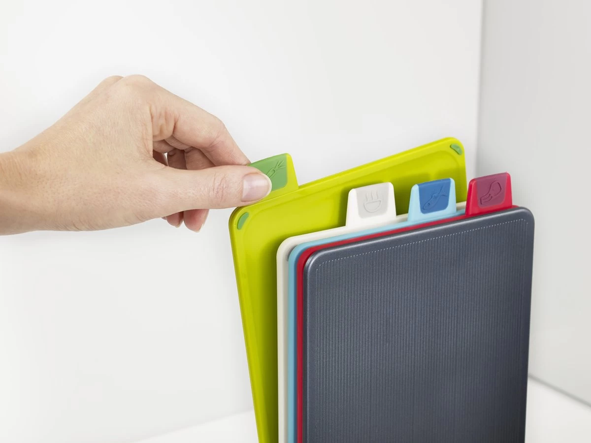 Joseph Joseph JosephJoseph - Index - Mini - Snijplank In Houder - Set Van 5 Stuks - Zilver - Afbeelding 3