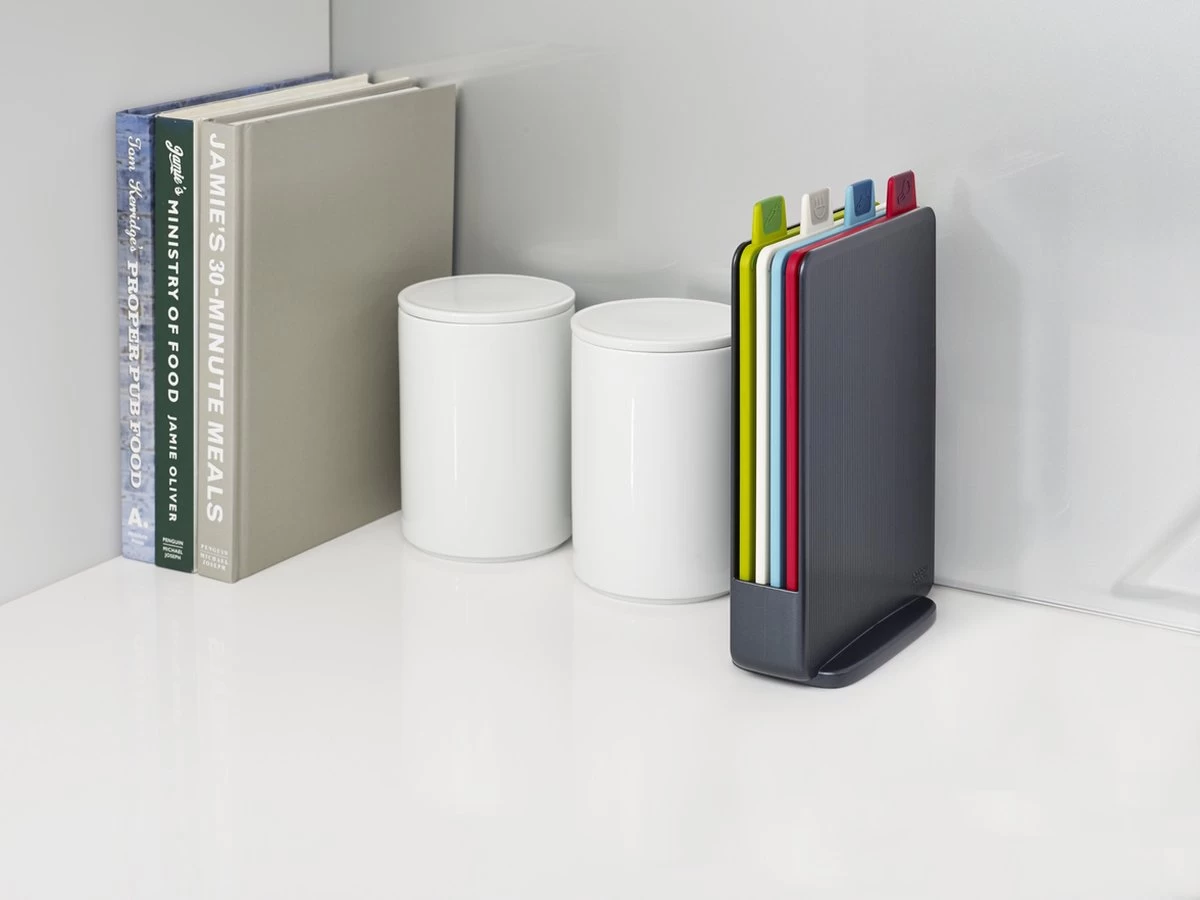 Joseph Joseph JosephJoseph - Index - Mini - Snijplank In Houder - Set Van 5 Stuks - Zilver - Afbeelding 6