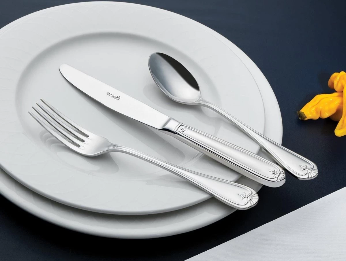 Sola Bestekset Symphony - Klassiek - 6 Persoons - 50 Delig - Zilverwit Edelstaal 18/10 - RVS - Zilver - Afbeelding 3