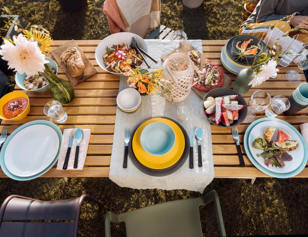 Mepal - Serviesset Bloom 8-delig – Geschikt Als Stijlvol Buitenservies - Pebble Black – Ideaal Voor Buiten En Binnen – Licht In Gewicht - Afbeelding 3