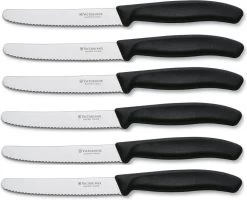 Victorinox Tafelmes 6 Stuks Zwart Krom Heft