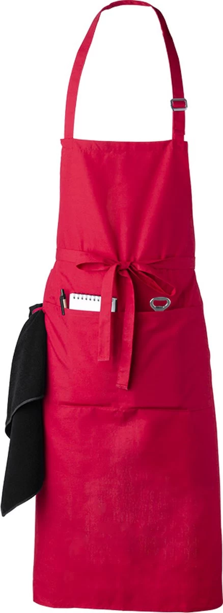 Keukenschort - Schorten - Keuken - Keukentextiel - Mannen - Vrouwen - Rood - Afbeelding 2