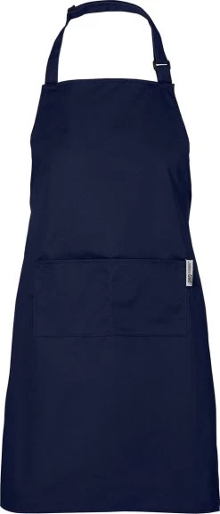 Chefs Fashion - Keukenschort - Donkerblauw Schort - 2 Zakken - Simpel Verstelbaar - 71 X 82 Cm