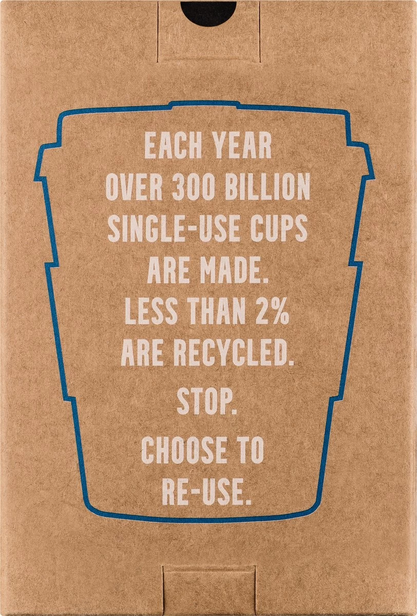 Ecoffee Cup Dotonburi PLA - Koffiebeker To Go 350 Ml - Blauw Siliconen - Afbeelding 3