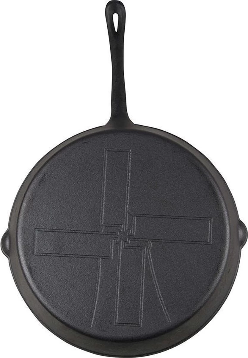 The Windmill Koekenpan Skillet Extra - 31,5 Cm - Gietijzer Zwart - Afbeelding 3