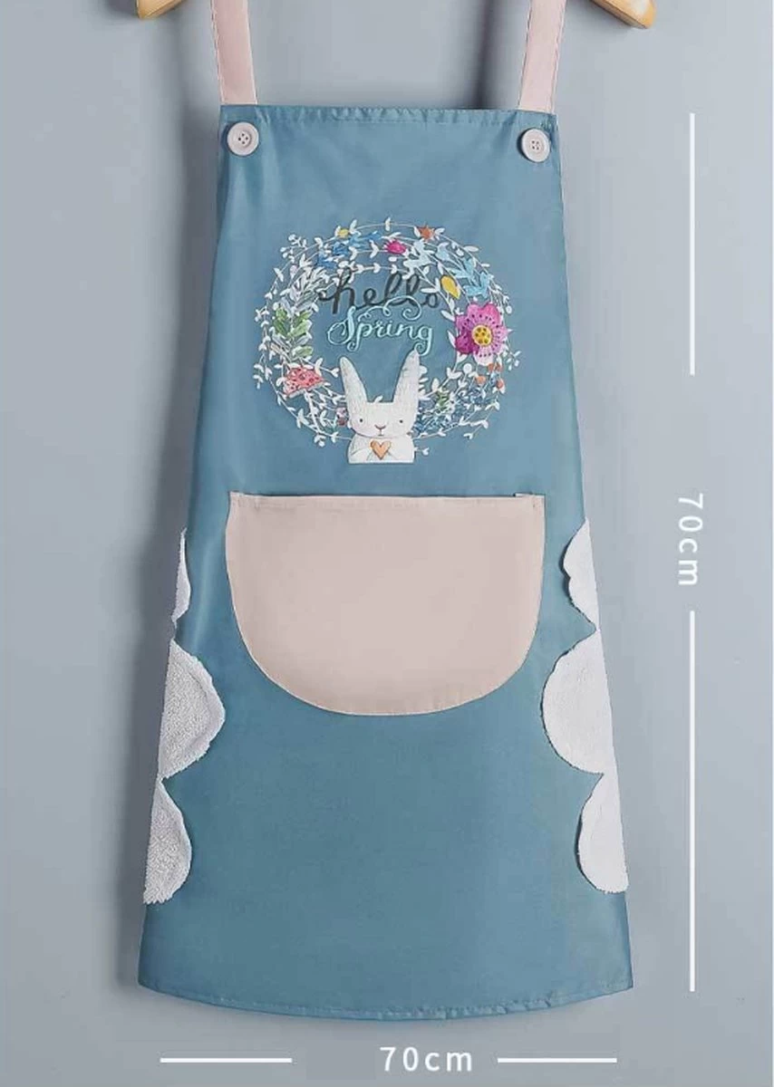 Merkloos 2 STUKS Kinderschorten Waterdicht En Oliebestendig Knutselschort Kookschort Keukenschort Voor Kinderen - Mix 1x Turquoise + 1x Rose - 70 X 70 Cm - Afbeelding 4