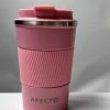 Koffie To Go Beker | Coffee To Go | Isolerende Beker Roze | Herbruikbaar | Inhoud 380 Ml