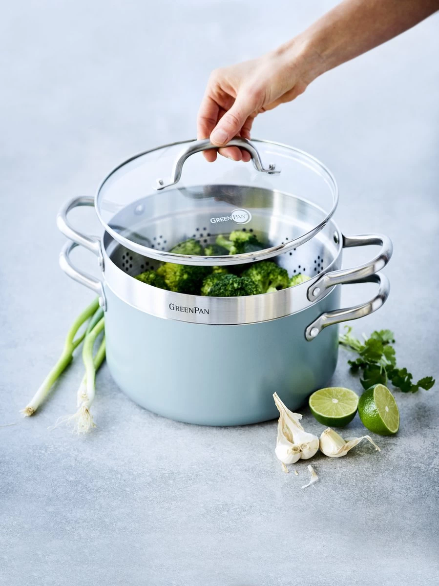 GreenPan Mayflower Pannenset - 5-delig + 5 Accessoires - Lichtblauw - Inductie - PFAS-vrij - Afbeelding 8