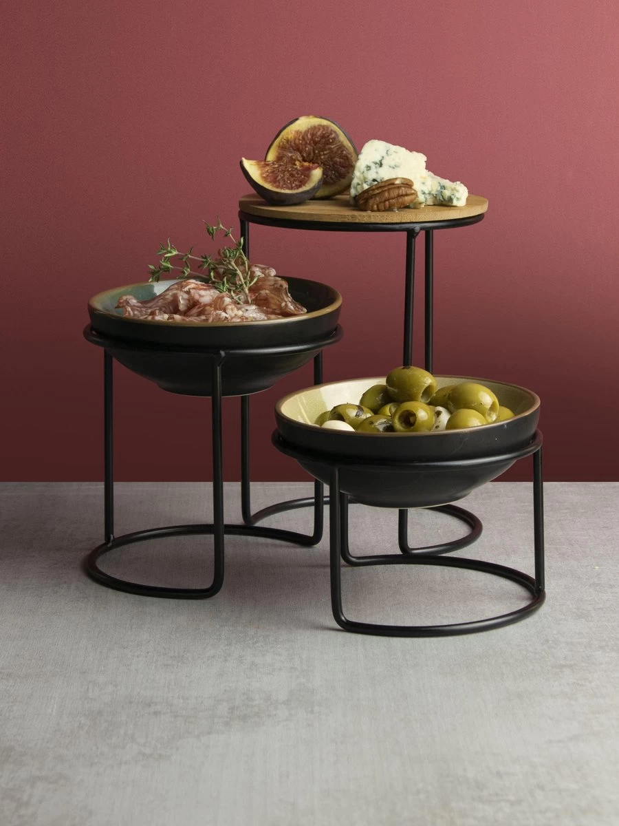 Gusta - Serveerset - Etagere - Serveertoren - 15,5x14,5x21cm - Afbeelding 4