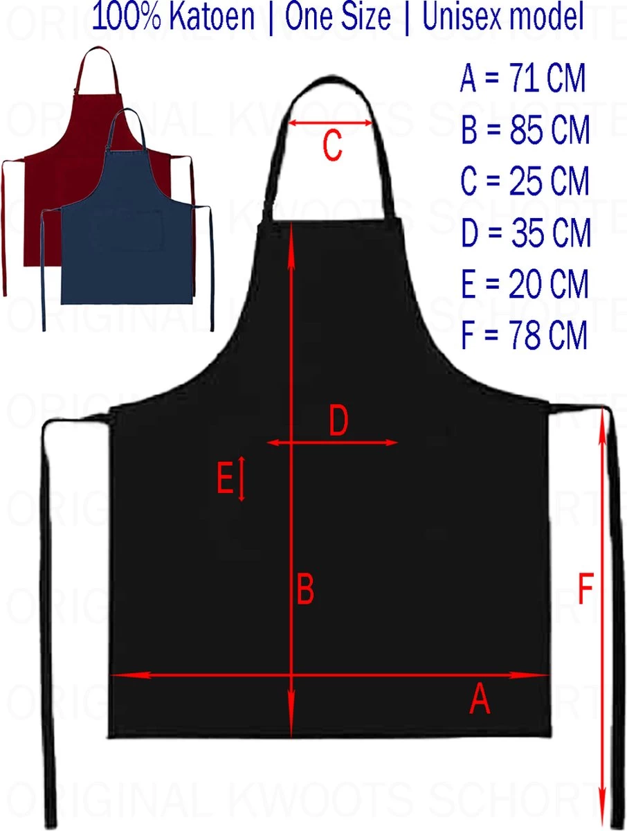 IK DOE OOK MAAR WAT Unisex Schort - Zwart - One Size (volwassenen) - Keuken Schort - Barbeque BBQ Schort - Bedieningsschort - Grappige Teksten - Original Kwoots- Voor Zowel Mannen Als Vrouwen - Verstelbaar - Wasbaar - Cadeau - Apron - Afbeelding 5