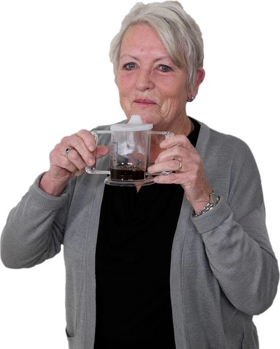 HandyCup Met Deksel - Transparant Met Maatvoering - Afbeelding 2