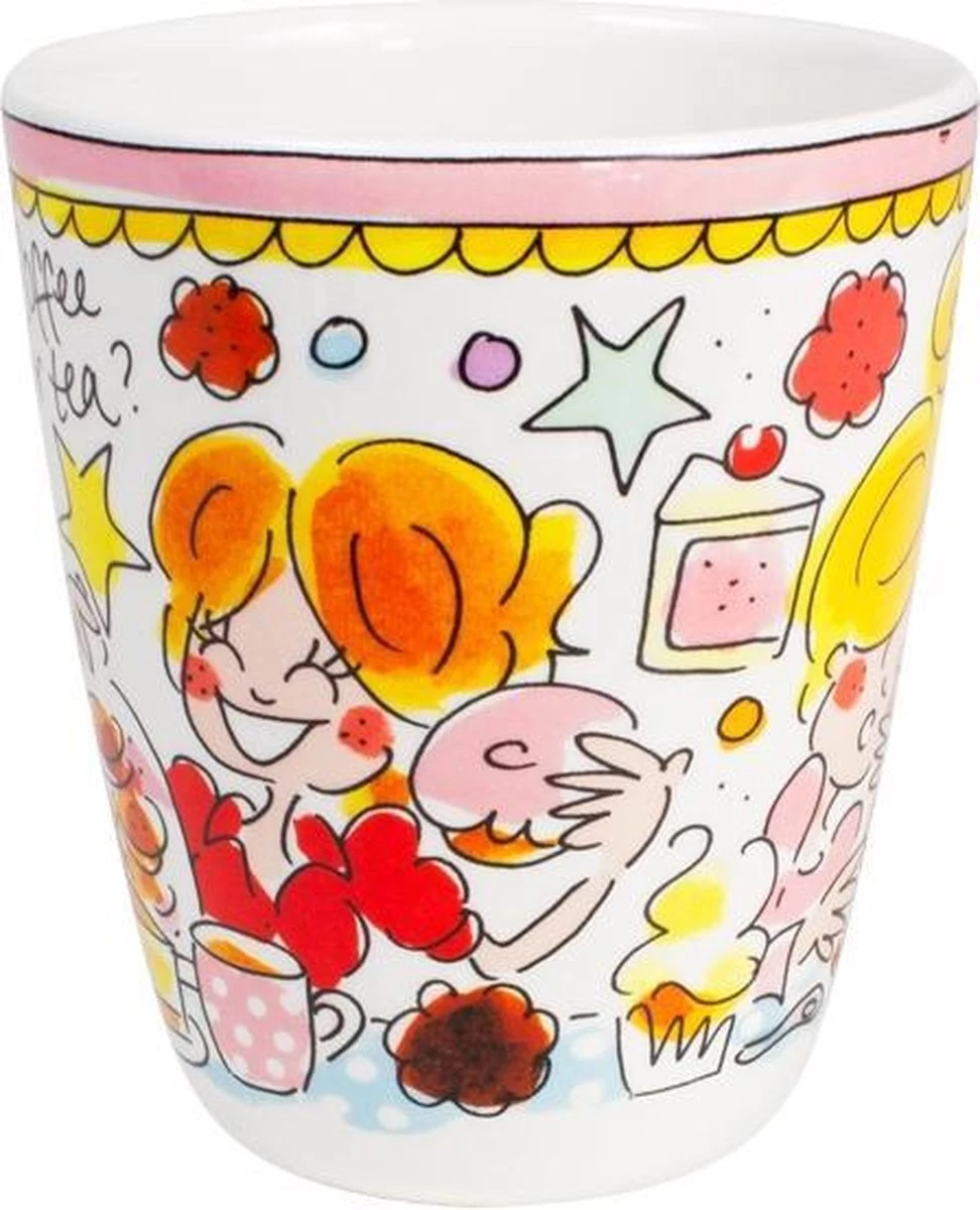 Blond Amsterdam Even Bijkletsen Mok 350 Ml - Roze Rand - Afbeelding 2