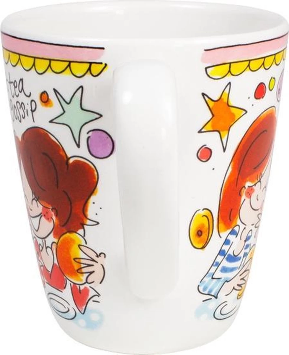 Blond Amsterdam Even Bijkletsen Mok 350 Ml - Roze Rand - Afbeelding 4